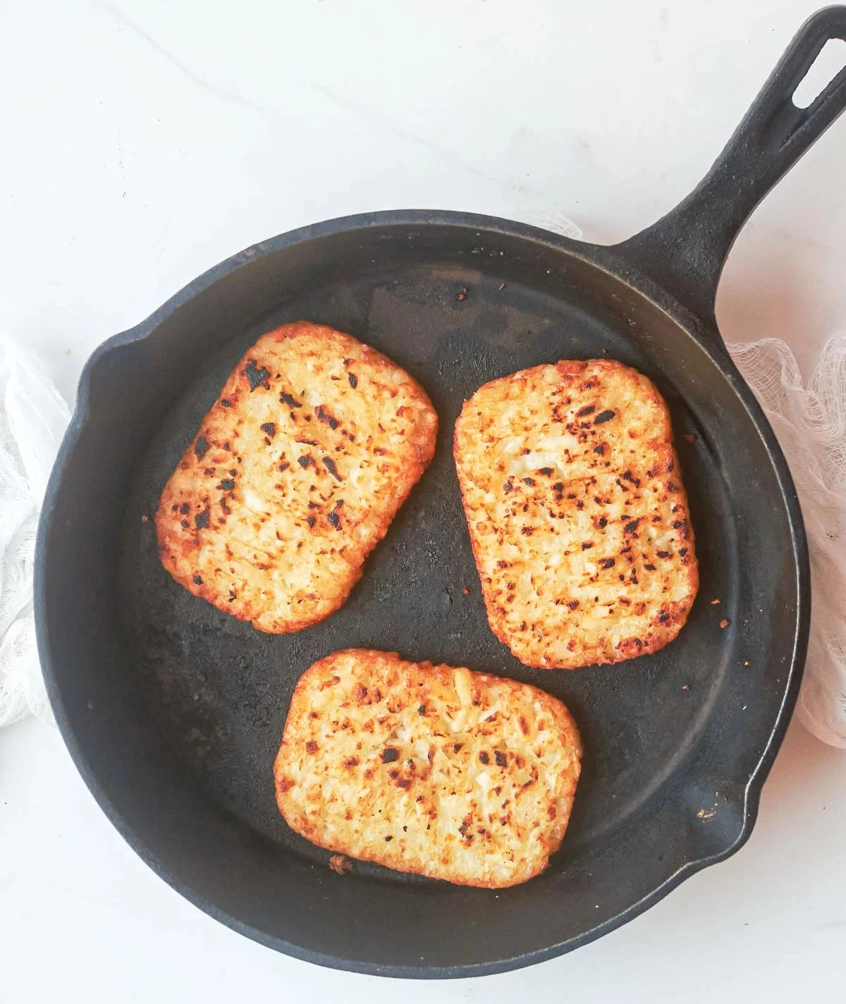 Shallow Frying hash brown