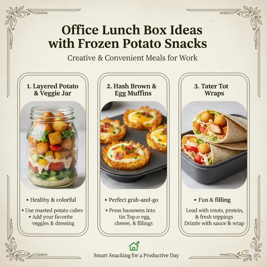 Office Lunch Box Ideas with Frozen Potato Snacks