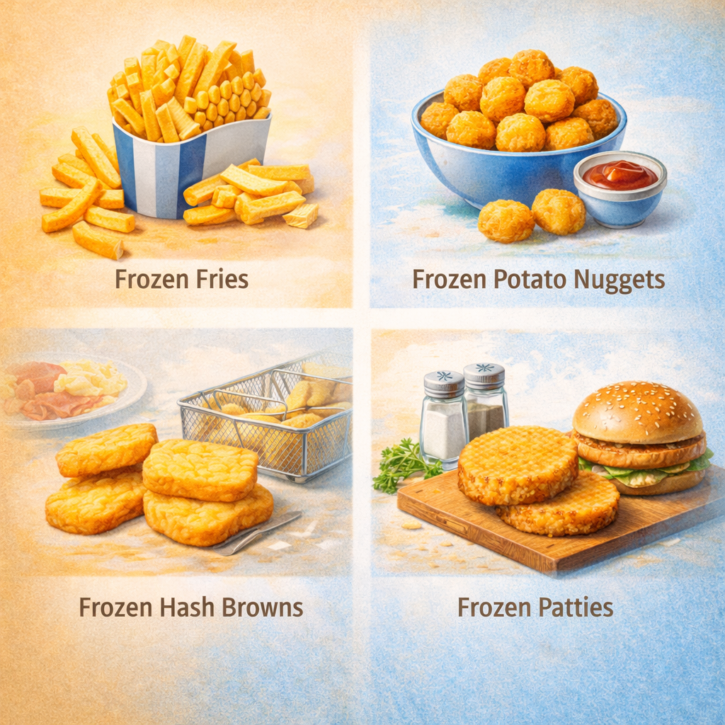High-Demand Frozen Potato Product Categories for Export