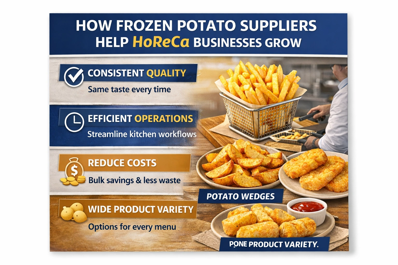 role of frozen potato supplier in horeca