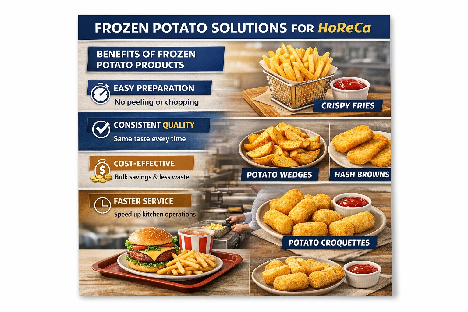 frozen potato solution for horeca