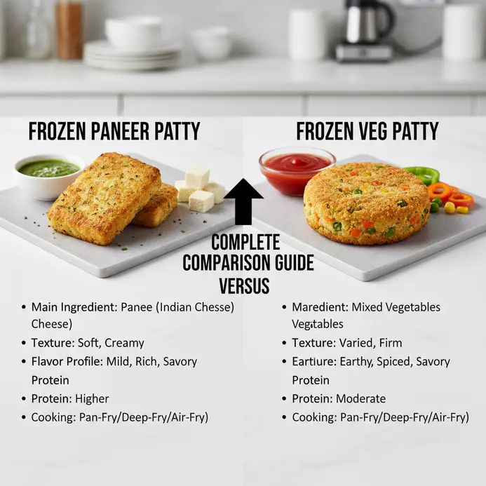 What Is a Frozen Paneer Patty and a Frozen Veg Patty?