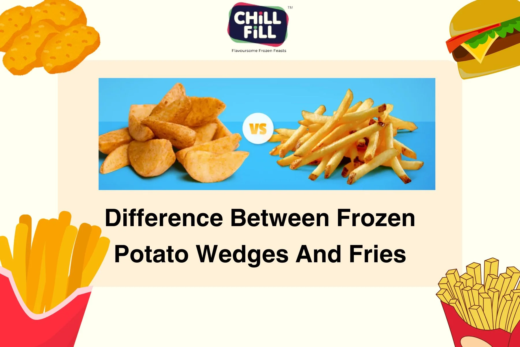 Difference Between Frozen Potato Wedges and Fries