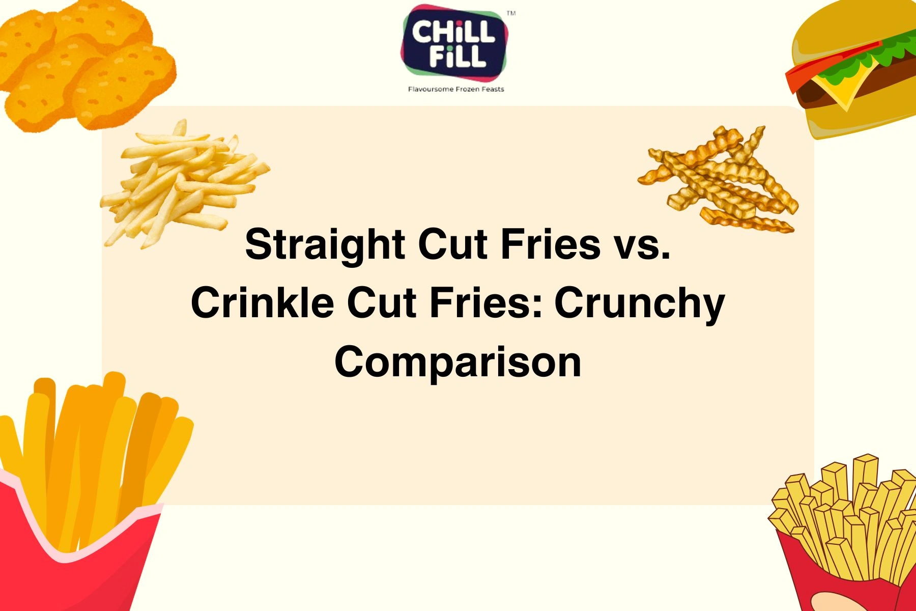 Straight Cut Fries vs. Crinkle Cut Fries: Crunchy Comparison